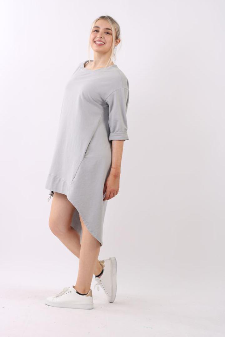 Nina Long Back Top / Dress Light Grey image 2